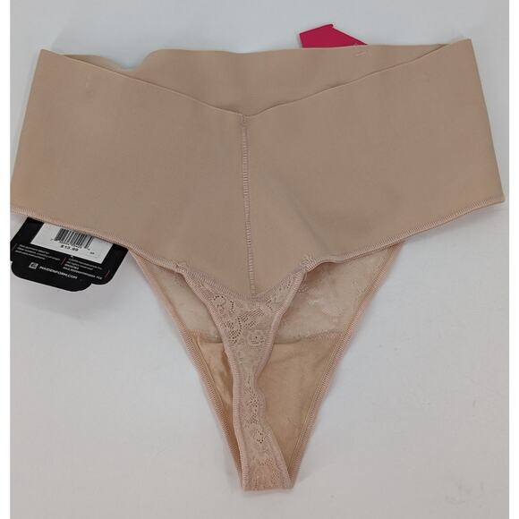 Maidenform Self Expressions Cool Comfort Thong Shapewear Beige Size Large *New* - Picture 3 of 4